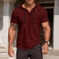thumbnail image 1 of Workout Tops for Men Loose Fit Wrap T Shirts Tech Shirts Men Fit Shirt Short Athletic Compression Long Sleeve Loose T Shirts Men T Shirt under Scrub Shirts Men T Shirt Tops Men's Slim Fit Button, 1 of 3