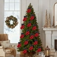 thumbnail image 4 of mfyjkho Juego de 12 adornos navideños de poliéster para árbol de Navidad. Ideales para decoración festiva., 4 of 6
