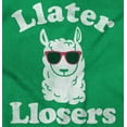 thumbnail image 2 of Llater Losers Nerdy Geeky Cute Llama Womens Slim Fit Graphic Tee Brisco Brands M, 2 of 5