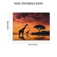 thumbnail image 3 of BCIIG Giraffe Silhouette Canvas Wall Art Decor Pictures Print Modern Home Prints 20x16in, 3 of 6
