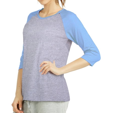 Sofra/Cottonbell Women Jersey Raglan 3/4 Sleeve Baseball Tee Shirts Top price history on PriceWatchPro