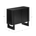 thumbnail image 4 of Nathan James Solace Mid Century Modern Cabinet, Black Storage Cabinet or Accent Cabinet with Doors with Solid Wood Legs and Adjustable Shelf, 4 of 6