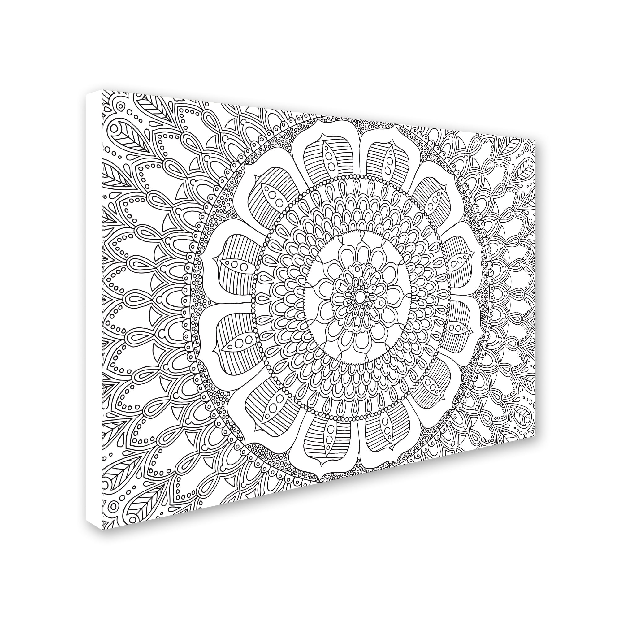 Trademark Fine Art "Flower Mandala" Canvas Art by Hello Angel