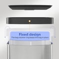 thumbnail image 4 of WLIVE 55 Liter Gallon Trash Can with Soft-Close Lid, 14.5 Gallon Brushed Stainless Steel Garbage Can, Kitchen Trash Can with Hands-Free Step, Integrated Bag Ring, Silver, 4 of 16
