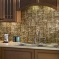 thumbnail image 2 of FASÄDE Hammered Decorative Vinyl Backsplash 15 sq ft Kit in Bermuda Bronze, 2 of 6