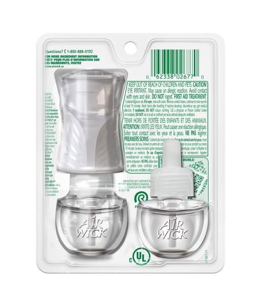 Air Wick Plug In Scented Oil Kit, Ocean Breeze, 1 Warmer + 2 Refills (2x20mL), 2x20ml