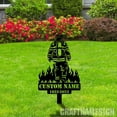 thumbnail image 3 of Craftnamesign Custom Fireman Memorial Metal Stake, Firefighter Memorial Plaque, Grave Maker, 3 of 4