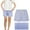 Sky Blue, variant on Fashnice Women Shorts 2 Pockets Hot Pants Elastic Waist Bottoms Lounge Daily Wear Trousers White L