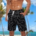 thumbnail image 2 of LIBRCLO Swim Trunks for Men Thin Quick Dry Hawaiian Bathing Suits Swimwear Elastic Waist Swimsuits Summer Beach Board Shorts Black L, 2 of 5