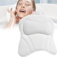 thumbnail image 1 of Alfombrilla de baño, alfombrilla de bañera, malla de aire 4D con 6 ventosas, almohada de baño ergonómica antideslizante, alfombrilla de spa para todo tipo de bañeras, soporte para cabeza/hom JFHHH pequeña, 1 of 5