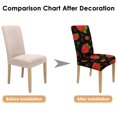 thumbnail image 4 of Sweet Strawberry Dining Chair Covers 4 Pack Charming Red Berry Design Washable Polyester Stretch Slipcovers Removable Seat Protector for Modern Dining Room, 4 of 4