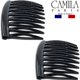 thumbnail image 2 of Camila Paris Cp2948 Peine lateral para el cabello francés Peines pequeños redondeados negros con torcedura francesa Pinzas para el cabello decorativas de sujeción fuerte para mujeres Moño moño Up-Do S, 2 of 5