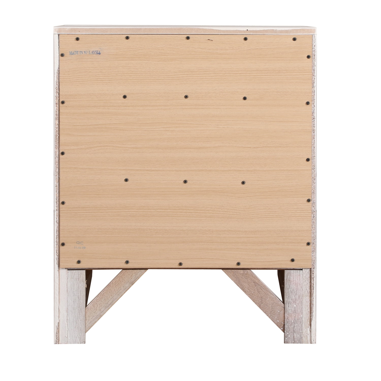 Glory Furniture Marilla 3 Drawer Nightstand in White