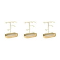 thumbnail image 2 of Dalazy Jewelry Organizer Stand Tray Display Rack Rings for Gold PU Leather Pad 20 x 10 x 21cm 3Set, 2 of 6
