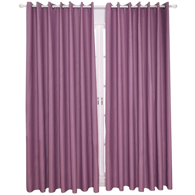 Ounissouiy Cortinas opacas de color sólido para cocina, persianas para habitación de niños, cortinas para el hogar y el Hotel Decoración del hogar púrpura 100*250 cm