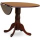 thumbnail image 4 of 5 Piece Modern Set Includes a Round Wooden Table with Dropleaf and 4 Faux Leather Upholstered Dining Chairs, 42x42 Inch My Lux Decor Round, 4 of 11