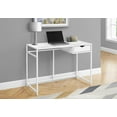 thumbnail image 1 of Monarch Specialties Computer Desk, Home Office, Laptop, Storage Drawer, 42"l, Work, Metal, Laminate, White, Contemporary, Modern, 1 of 4