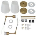 thumbnail image 2 of Juego de apliques de pared BuyWeek de metal dorado, 2 of 12