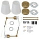 thumbnail image 2 of Juego de apliques de pared BuyWeek de metal dorado, 2 of 12