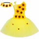 thumbnail image 4 of Vestido de princesa de hadas con girasoles para otoño e invierno para niñas, conjunto de disfraz para fiesta de Acción de Gracias, vestidos de tutú amarillos para niñas con flores, 4 of 5