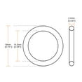 thumbnail image 4 of Uxcell 19mm OD 14.2mm ID 2.4mm Width Silicone Seal O-Rings White 50 Pack, 4 of 5