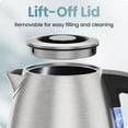 thumbnail image 4 of Chefman Fast-Boil 1.5L Stainless Steel Electric Kettle, 1.5Liter/1500W Electric Tea Kettle Water Boiler with Automatic Shutoff, LED Lights, Boil-Dry Protection, Hot Water Electric Kettles for Boiling, 4 of 7