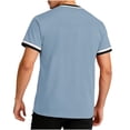 thumbnail image 5 of Kojanyu Men's V-Neck Short Sleeve Shirts Contrast Trim Ringer Tees 2026 Casual Summer Tops Plus Size S-3XL, 5 of 7