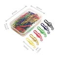 thumbnail image 2 of Guardoinrt 100x Paper Clip Metal Office School Paperclip Craft Paper Clamp with Case Style A 1Set, 2 of 6