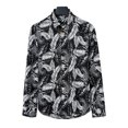 thumbnail image 2 of Camisas Para Hombre Camisa de flores de algodón de manga larga para hombres Camisa perezosa de vestir para hombres (A, 3XL), 2 of 4