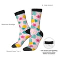 thumbnail image 4 of KLL Pineapple And Leaves Print Cool Socks Men's Women's Crew Socks Funny Crazy Novelty Stockings, 4 of 6