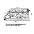 thumbnail image 2 of Parrilla empotrable Maxims 4 quemadores acero inoxidable, 2 of 2