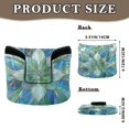 thumbnail image 2 of Haosy Abstract Floral Stained Glass Golf Mallet Putter Cover Strong Magnetic Leather Golf Club Headcover Closure, 2 of 7