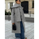 thumbnail image 1 of Abrigo largo de lana de botonadura única para mujer, chaqueta de manga larga con bolsillos y bufanda, elegante, a la moda, para otoño, 2024, 1 of 5