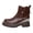 Brown, variant on Women's Chelsea Boots Slip on Low Heeled Booties Fall Winter Work Dress Combat Casual Shoes