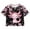 Axolotl Cherry Blossom1, variant on Red Flame Kids Crop Tops 5-14Y Girls Short Crewneck T Shirt Summer Loose Sports Pullover