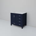 thumbnail image 5 of Jacques 36 in. W x 22 in. D Left Offset Navy Blue Bath Vanity and Cultured Marble Top, 5 of 8