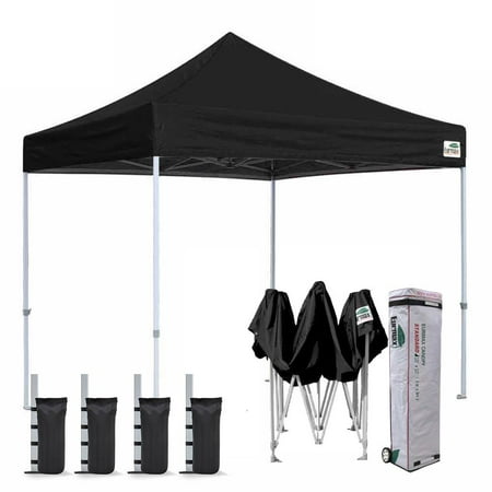 Eurmax Canopy 10' x 10' Black Pop-up and Instant Outdoor Canopy