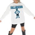 thumbnail image 2 of Women's Gameday Couture White Texas A&M Corpus Christi Islanders Big Goals Oversized Long Sleeve T-Shirt, 2 of 5
