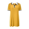 thumbnail image 2 of Womens Polos Dresses Casual Summer Shirts Dress Short Sleeve V Neck Tennis Golf Mini Shift Dresses 2025 Fashion Vacation Travel Skirts Outfit, 2 of 9