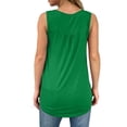 thumbnail image 5 of Samickarr Summer Savings Clearance Plus Size Summer Tops For Women Tops Dressy Casual Women's Loose And Slim Sleeveless Button Round Neck Vest In Summer Workout Tops For Women, 5 of 7
