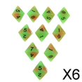 thumbnail image 1 of Dados para Juegos Dados de 5x8 Caras de 18 Mm para Juegos de Mesa Y Enseñanza de Matemáticas Naranja 6 piezas, 1 of 8