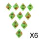 thumbnail image 1 of Dados para Juegos Dados de 5x8 Caras de 18 Mm para Juegos de Mesa Y Enseñanza de Matemáticas Naranja 6 piezas, 1 of 8