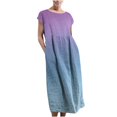 thumbnail image 1 of Robes pour Femmes Été Décontractées Amples Robe d'Été Sans Manches Plage Longue Ample Caftan Robe Maxi avec Poches, 1 of 5