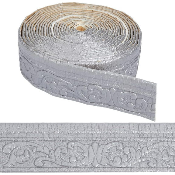1Roll Self-Adhesive XPE Foam Contact Paper Wall Stickers for Shelf Liner Dresser Drawer Locker Gray 80x4mm 10m/roll