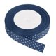 thumbnail image 1 of Cintas Grosgrain Uxcell de 25 yardas de 3/4" azul oscuro con puntos blancos para moño, 1 of 5