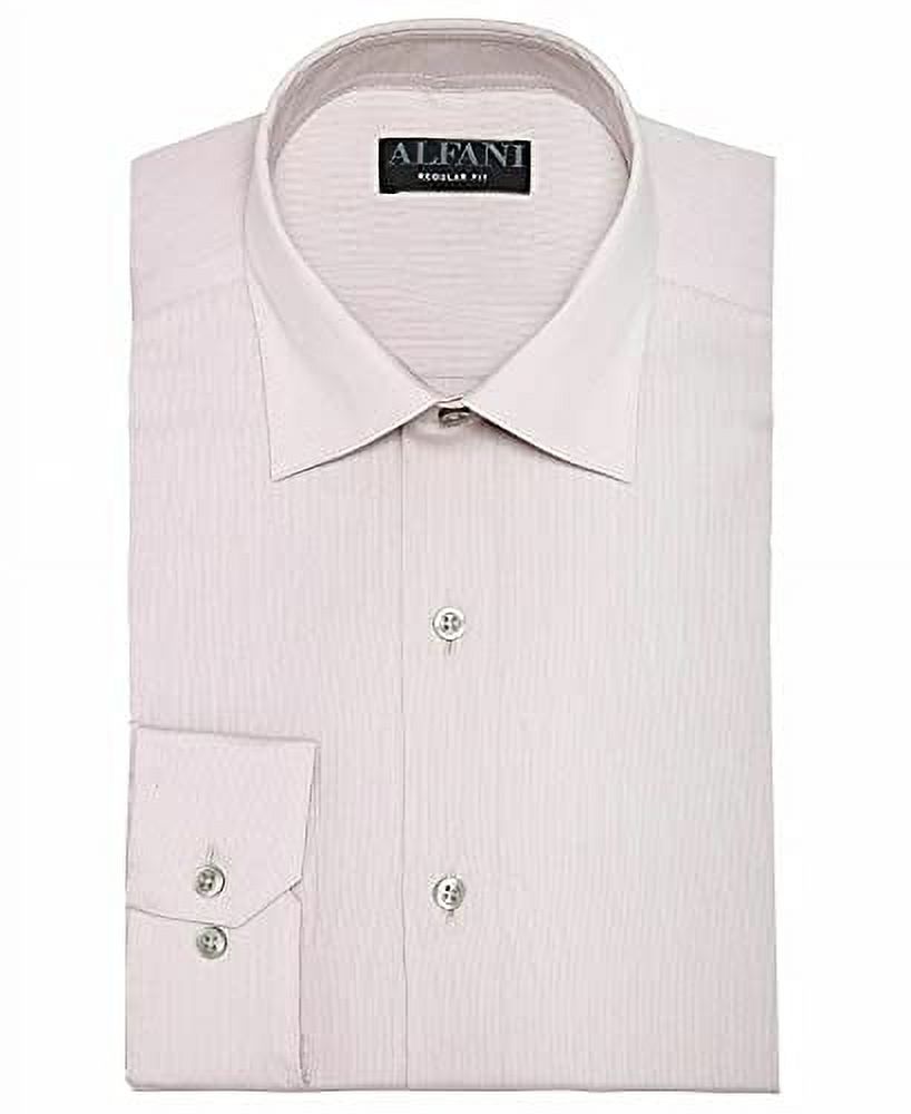 Alfani Men’s Striped Print Regular Fit Dress Shirts, Sand, 14-14.5 32-33 - image 3 of 3