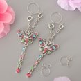 thumbnail image 3 of 1 par de clips colgantes de mariposa de cristal multicolor en joyería de anillos de pezón Yuyangstore entalladura de acero inoxidable, 3 of 8