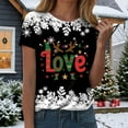 thumbnail image 6 of Duqingm Womens Christmas Shirts Family Christmas 2025 Matching Santa Tee Xmas Pajamas Pjs T-Shirt Black,L, 6 of 7