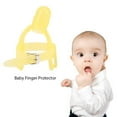thumbnail image 3 of Protector de dedos ajustable Jadeshay para chuparse el pulgar de silicona no tóxica color amarillo, 3 of 9