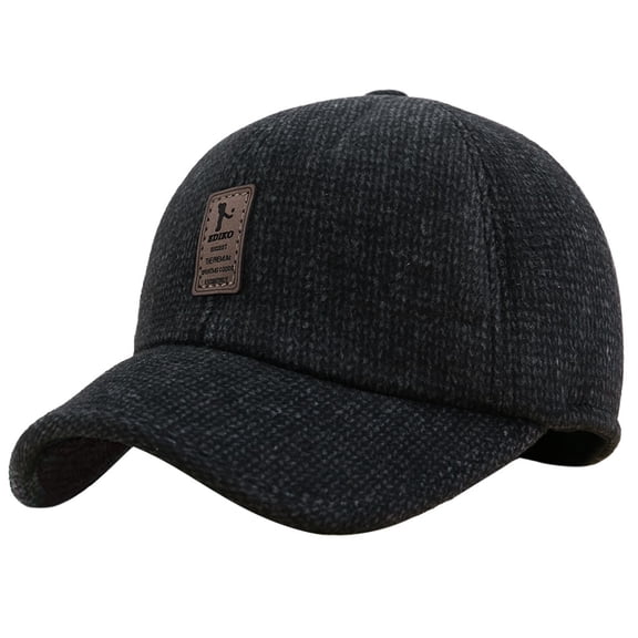 Yuanlong Mens Baseball Cap Vintage Curved Brim Cotton Dad Hat Windproof Warm Fall Winter Casual Outdoor Sports Driving Headwear
